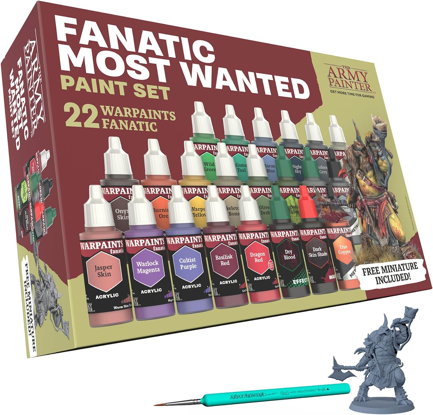 Army Painter Warpaints Fanatic Most Wanted Combo Set (22 paints + Brush)