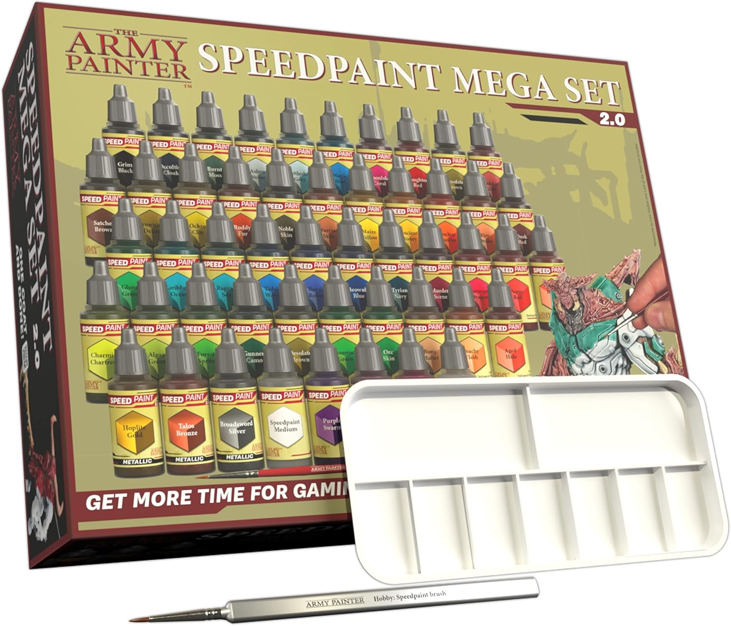 Army Painter Speedpaint 2.0 Mega Set Combo (50 paints + Palette + 2 Brushes)