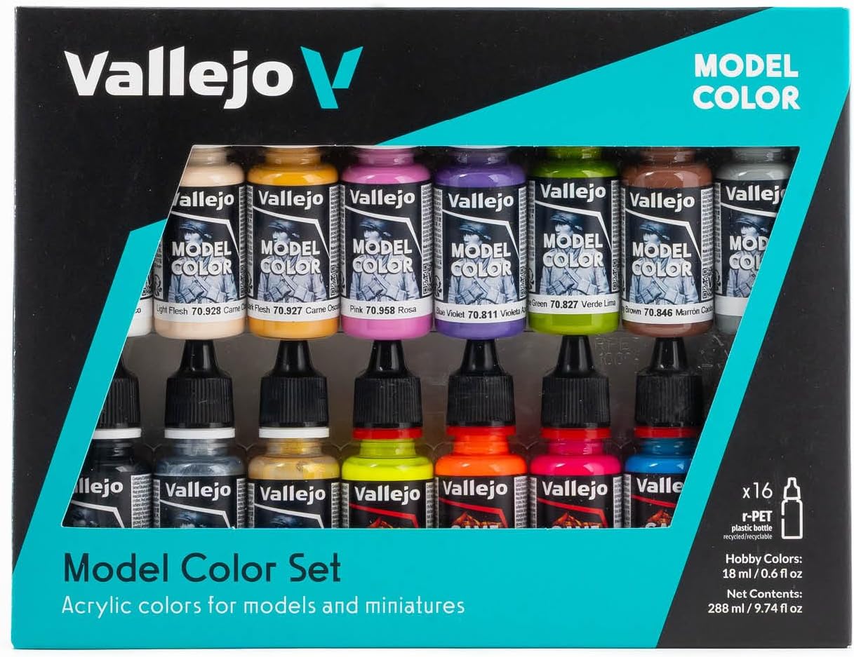 Vallejo Wargame Special Acrylic Paint Set — Model Color (16 paints)