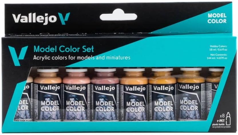 Vallejo Model Color Face & Skin Tones Set (8 paints)