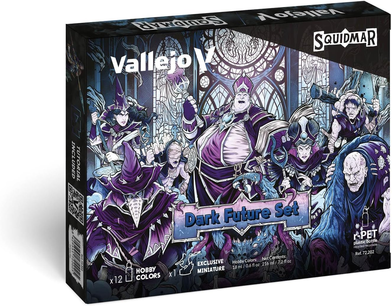 Vallejo Squidmar Edition Dark Future Paint Set (12 paints + miniature)