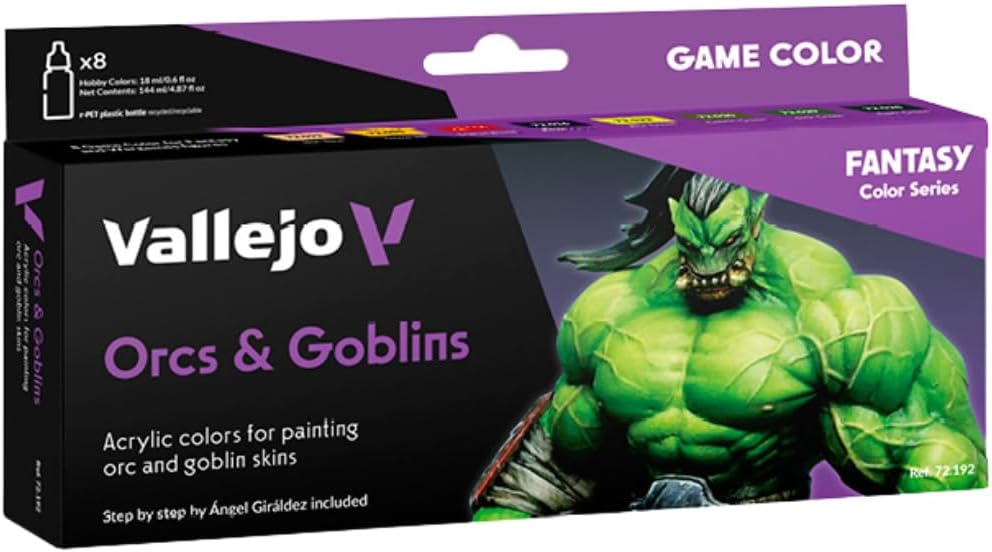 Vallejo Game Color Orcs & Goblins Paint Set (8 paints)