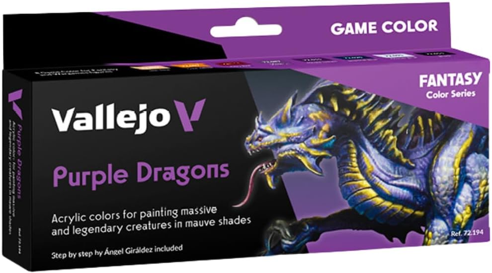 Vallejo Game Color Purple Dragons Paint Set (8 paints)