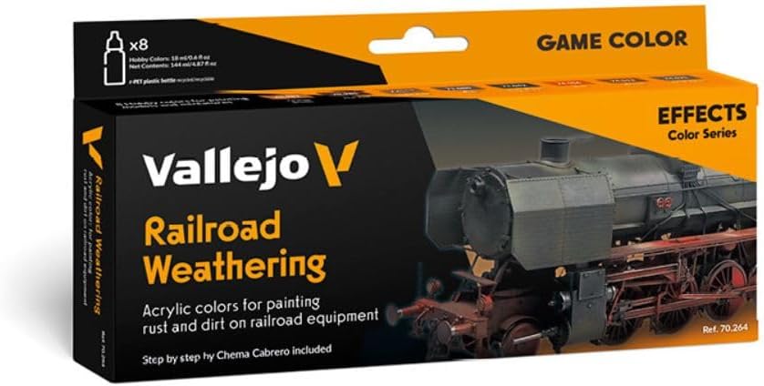 Vallejo Game Color Railroad Weathering Set (8 paints)