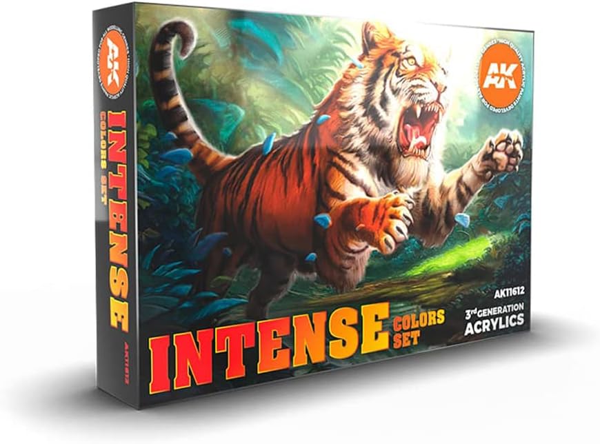 AK Interactive Intense Colors Acrylic Paint Set for Miniatures