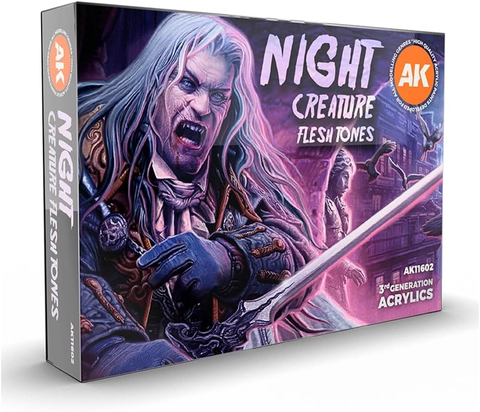 AK Interactive Night Creatures Flesh Tones Acrylic Paint Set