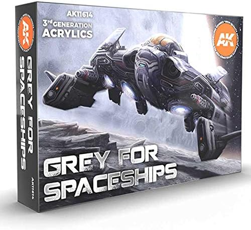 AK Interactive 3G Grey for Spaceships Acrylic Paint Set