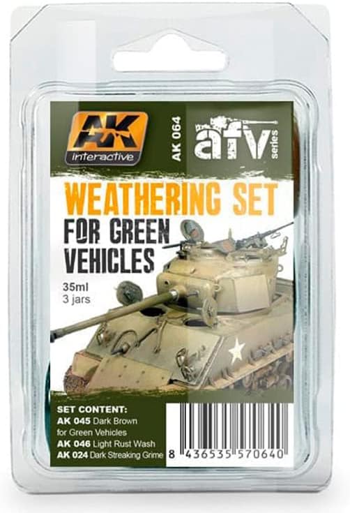 AK Interactive Weathering Set for Green Vehicles