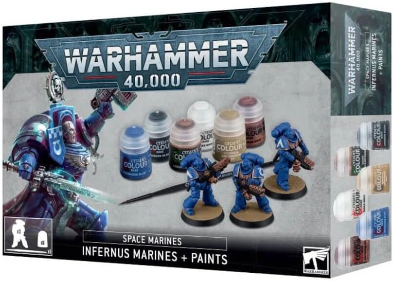 Games Workshop Warhammer 40K Space Marines Infernus Marines & Paints Set