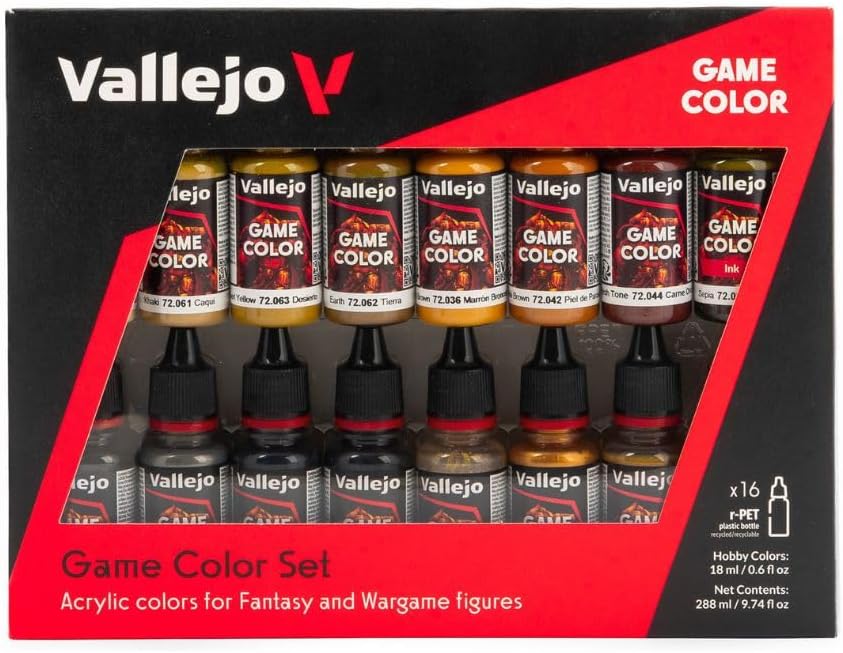 Vallejo Game Color Leather and Metal Set (16 x 18ml)