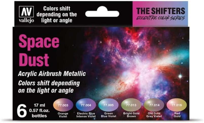Vallejo The Shifters Space Dust Metallic Airbrush Set (6 x 17ml)