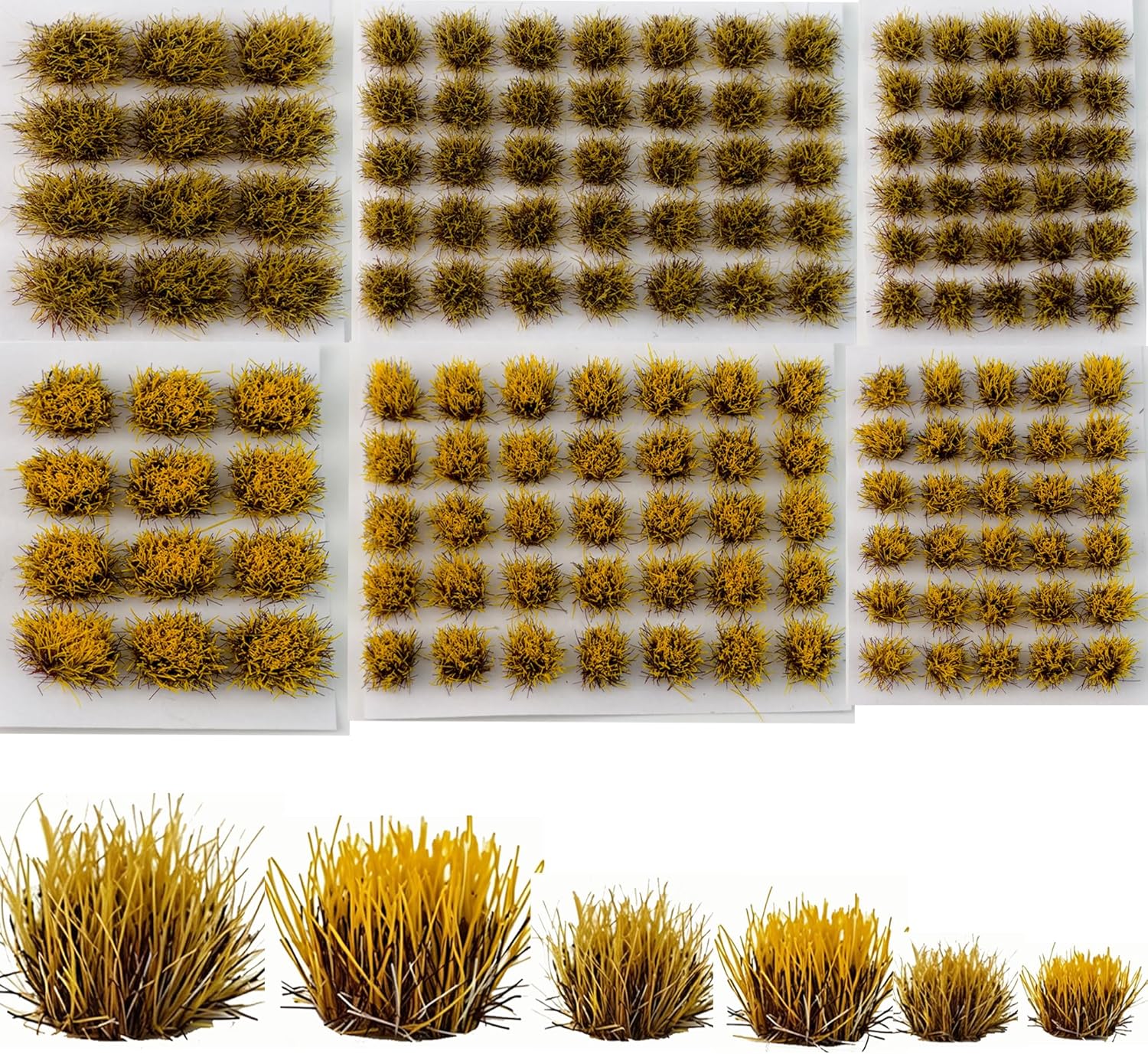 Spriplant Tufts Battlefield 154 Pcs, 3 Sizes - Terrain Model Kit for Miniature Bases
