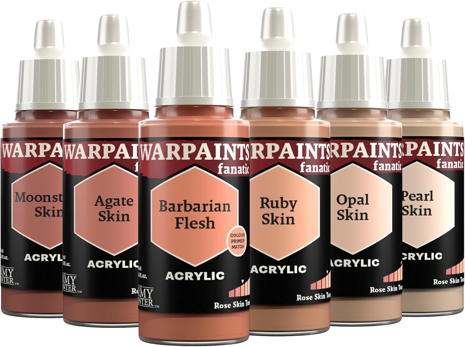 The Army Painter, Warpaints Fanatic Flexible Triad: Rose Skin Tones, 6 x 18 ml acrylic paints
