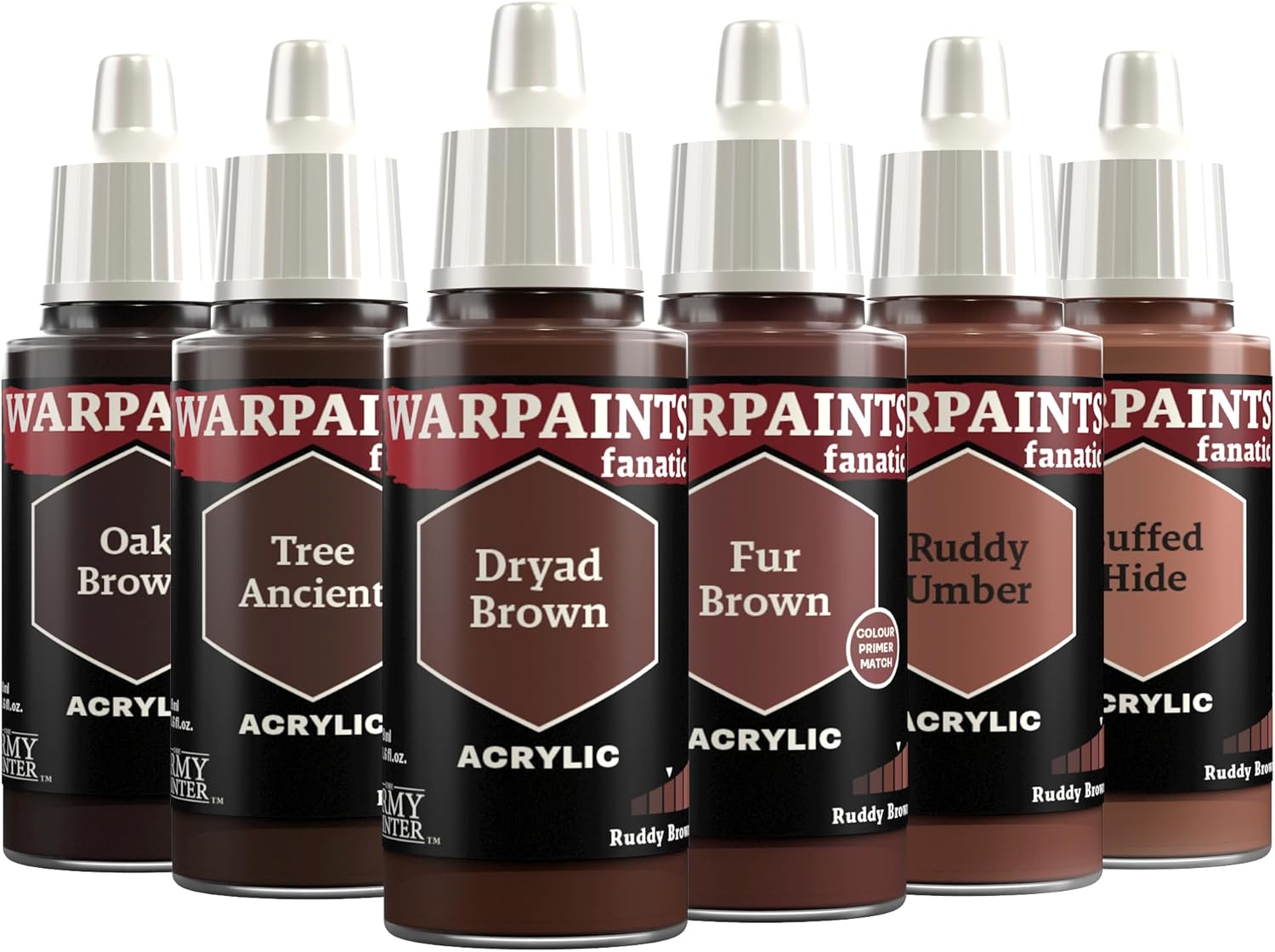 The Army Painter, Warpaints Fanatic Flexible Triad: Ruddy Browns, 6 x 18 ml acrylic paints