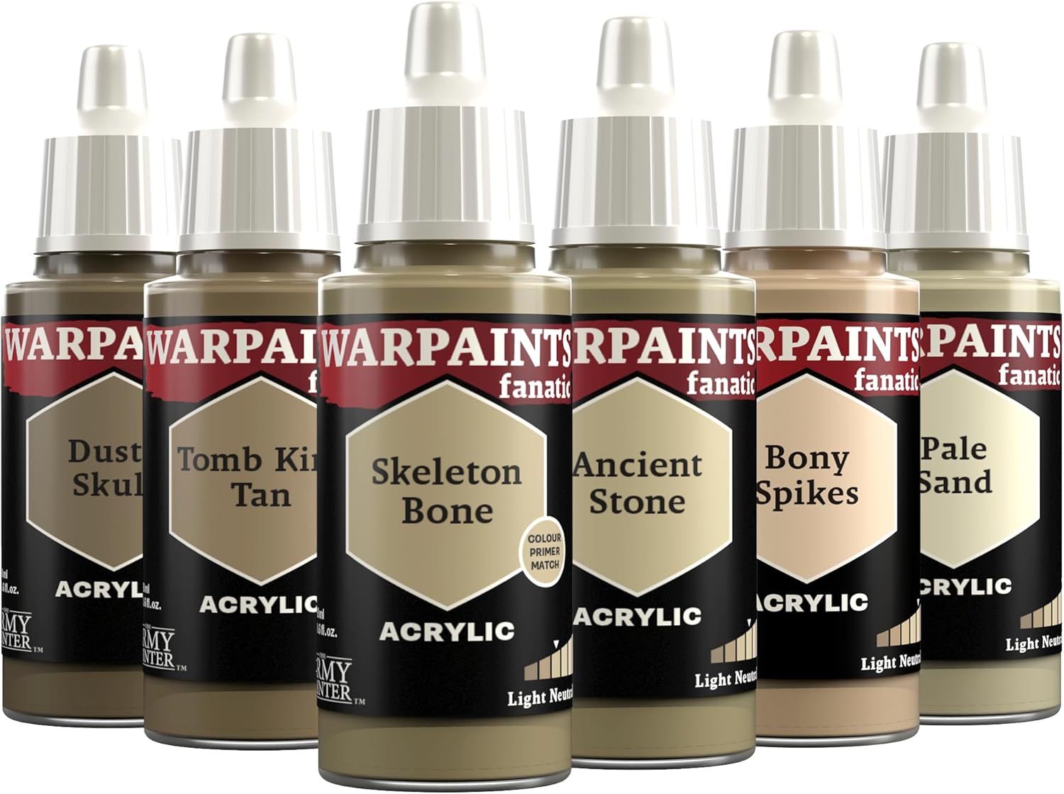 The Army Painter, Warpaints Fanatic Flexible Triad: Light Neutrals, 6 x 18 ml acrylic paints