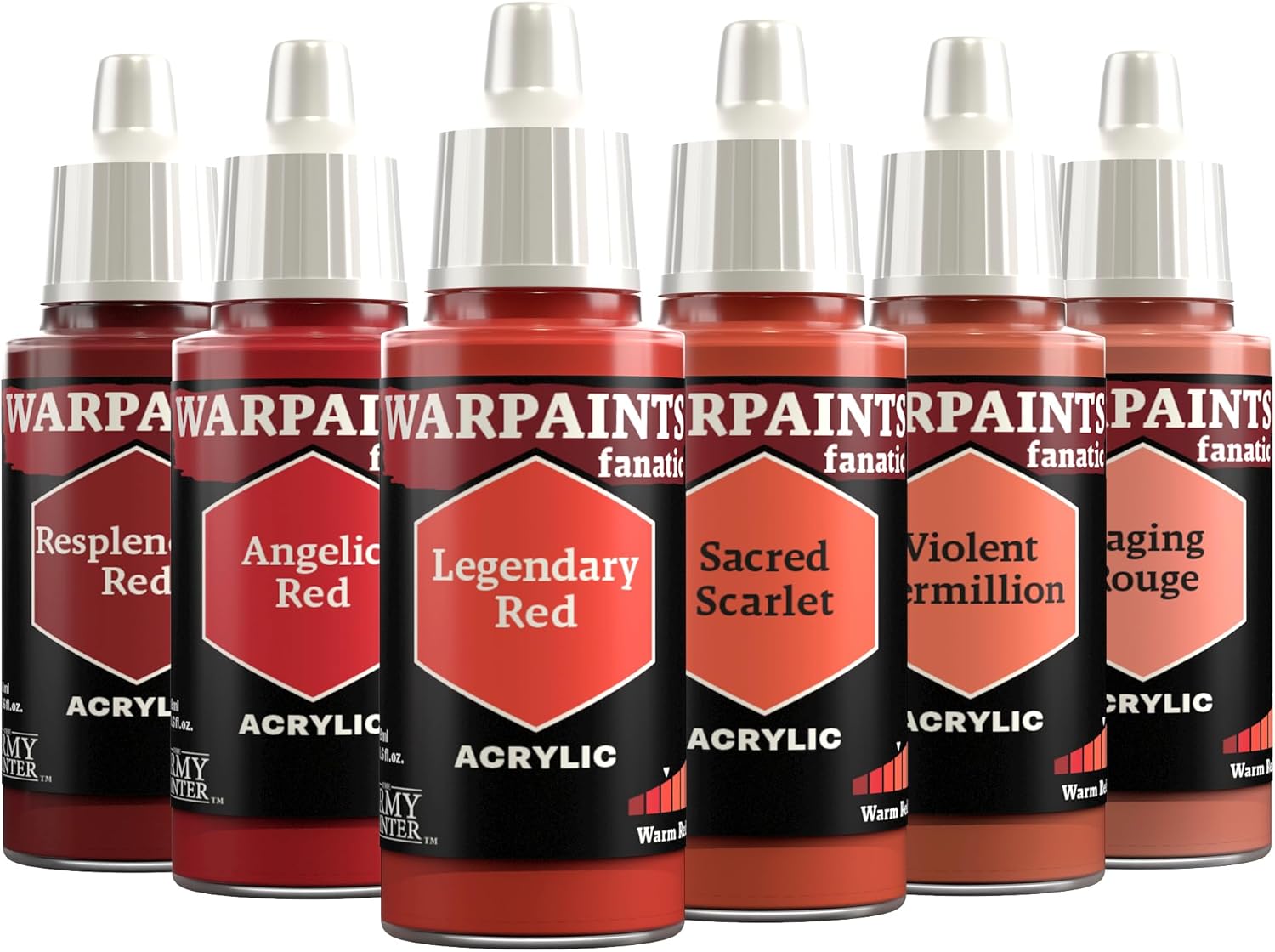 The Army Painter, Warpaints Fanatic Flexible Triad: Warm Reds, 6 x 18 ml acrylic paints