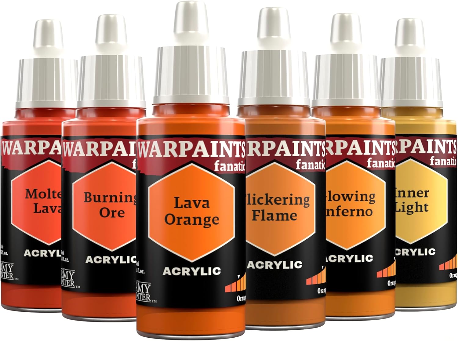 The Army Painter, Warpaints Fanatic Flexible Triad: Oranges, 6 x 18 ml acrylic paints