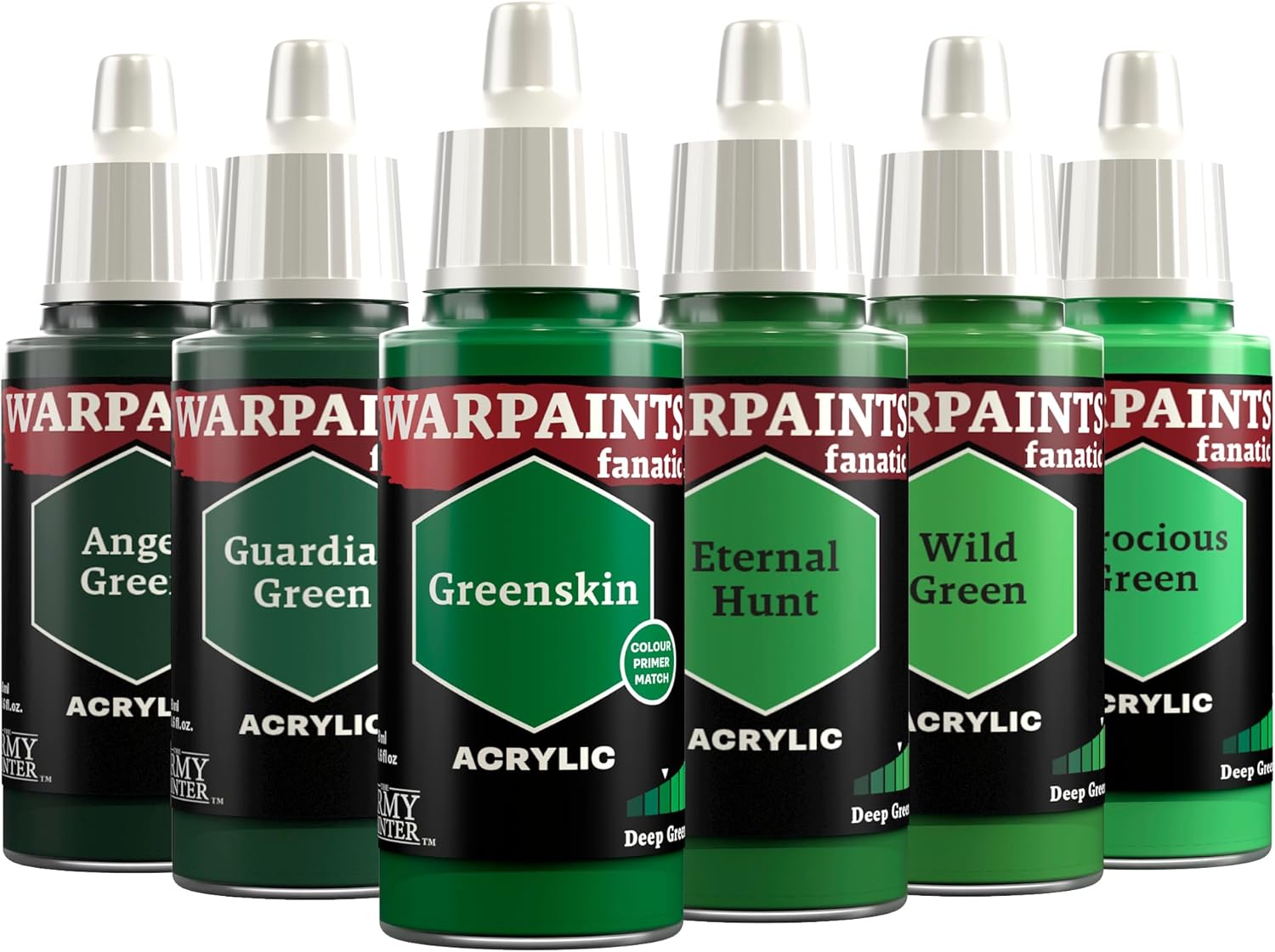 The Army Painter, Warpaints Fanatic Flexible Triad: Deep Greens, 6 x 18 ml acrylic paints