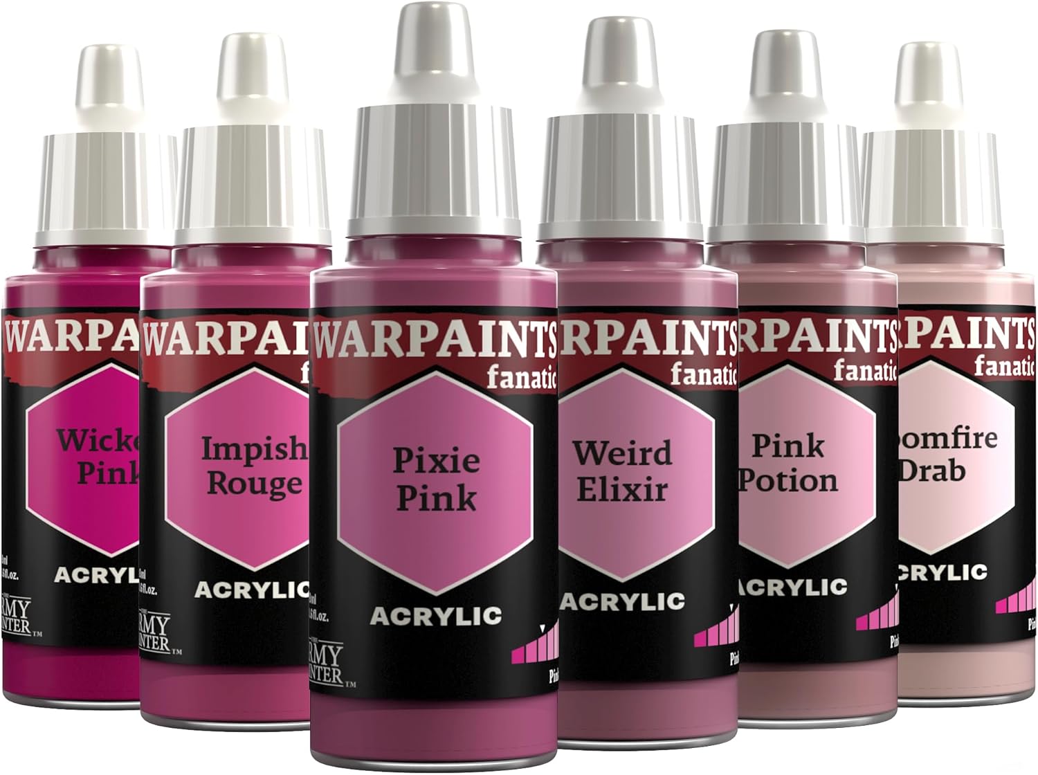 The Army Painter, Warpaints Fanatic Flexible Triad: Pinks, 6 x 18 ml acrylic paints