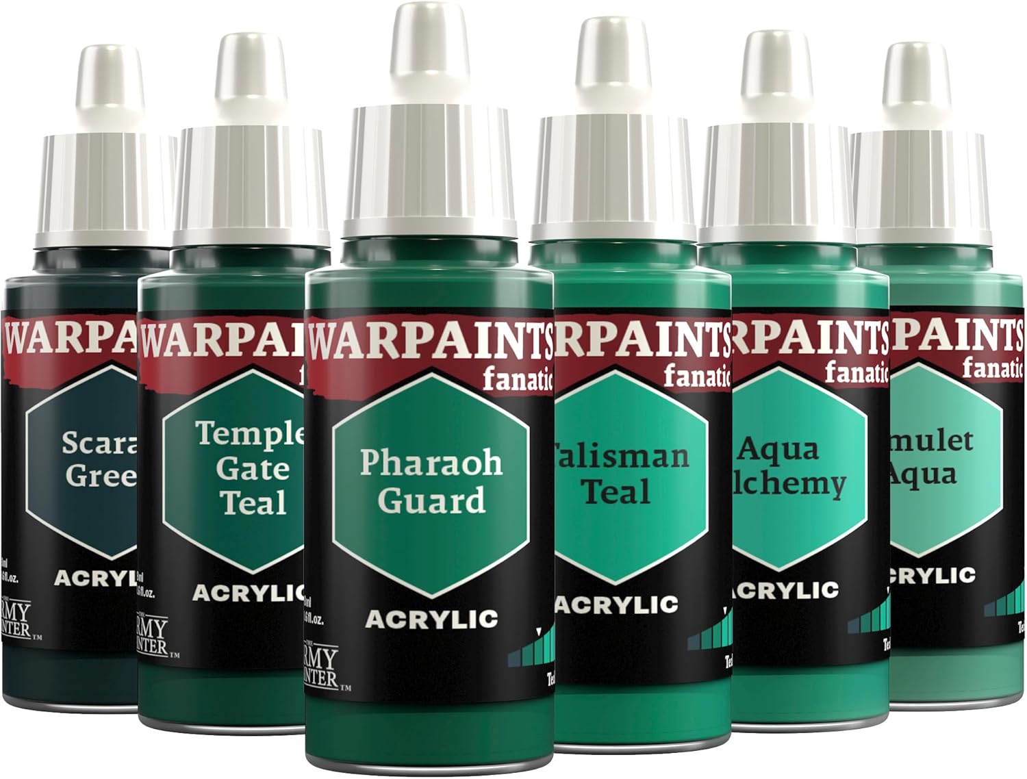 The Army Painter, Warpaints Fanatic Flexible Triad: Teals, 6 x 18 ml acrylic paints
