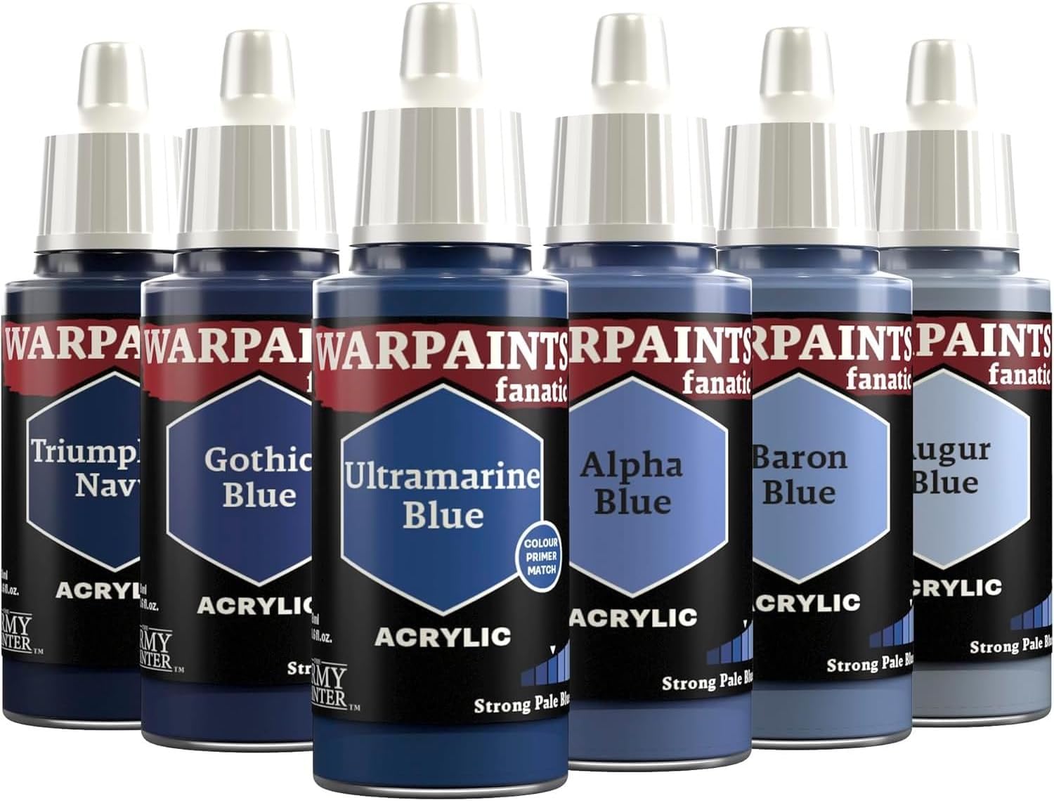 The Army Painter, Warpaints Fanatic Flexible Triad: Strong Pale Blues, 6 x 18 ml acrylic paints