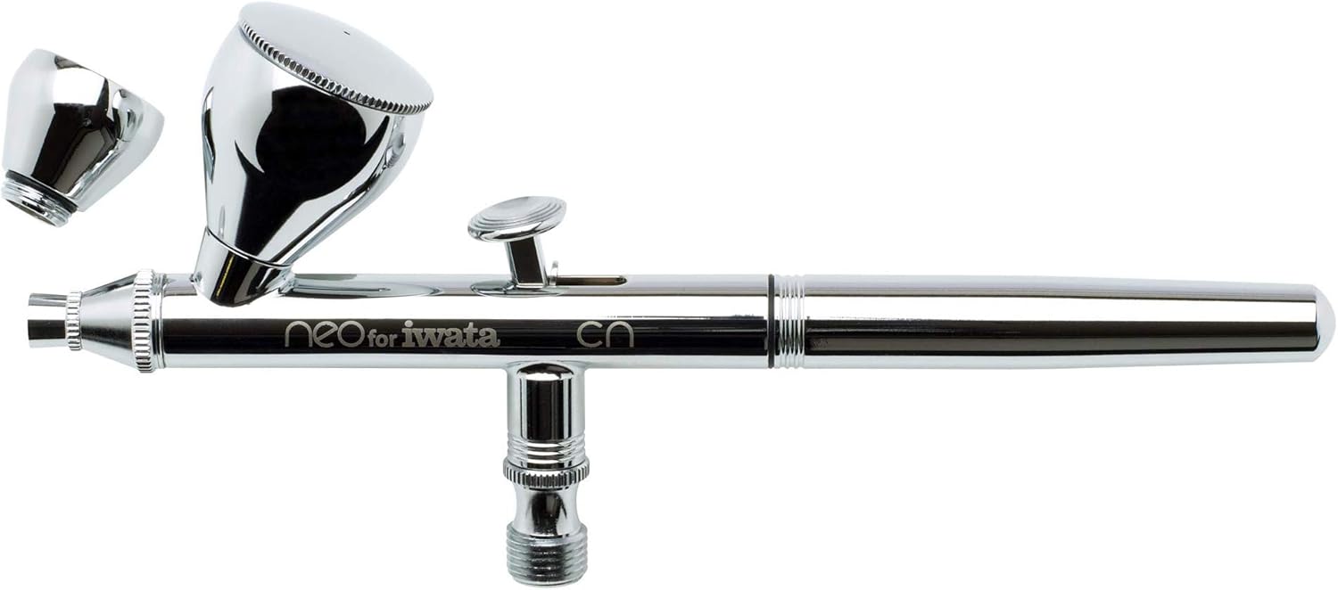 Iwata NEO CN Dual Action Airbrush - Gravity Feed, N3 Nozzle, 0.24 oz & 0.10 oz Fluid Cups