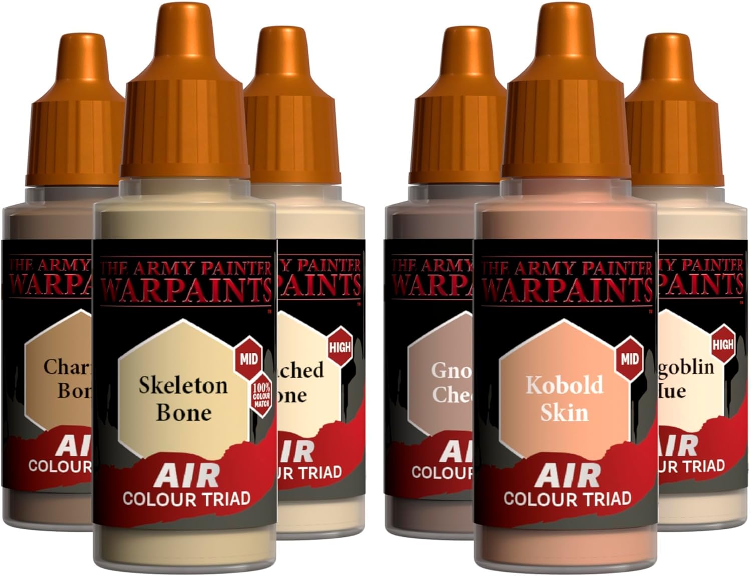 The Army Painter Air Triads Light Skin Tone, Airbrush-Ready Paint with 6 x 18 ml Pre-thinned Acrylic Spray Paints for D&D & Warhammer Miniatures