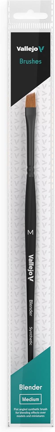 Vallejo Blender B05002 Flat Angled Synthetic Brush - Medium