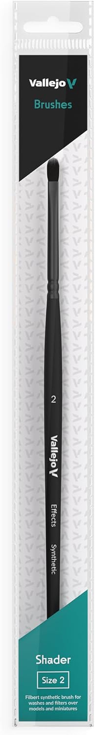 Vallejo Shader B06002 Filbert Flat Synthetic Brush No. 2