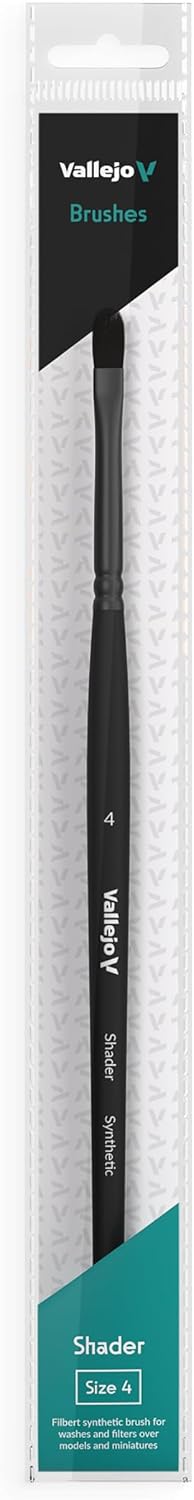 Vallejo Shader B06004 Filbert Flat Synthetic Brush No. 4