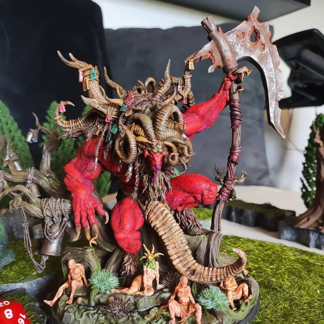 Hand-painted demon miniature