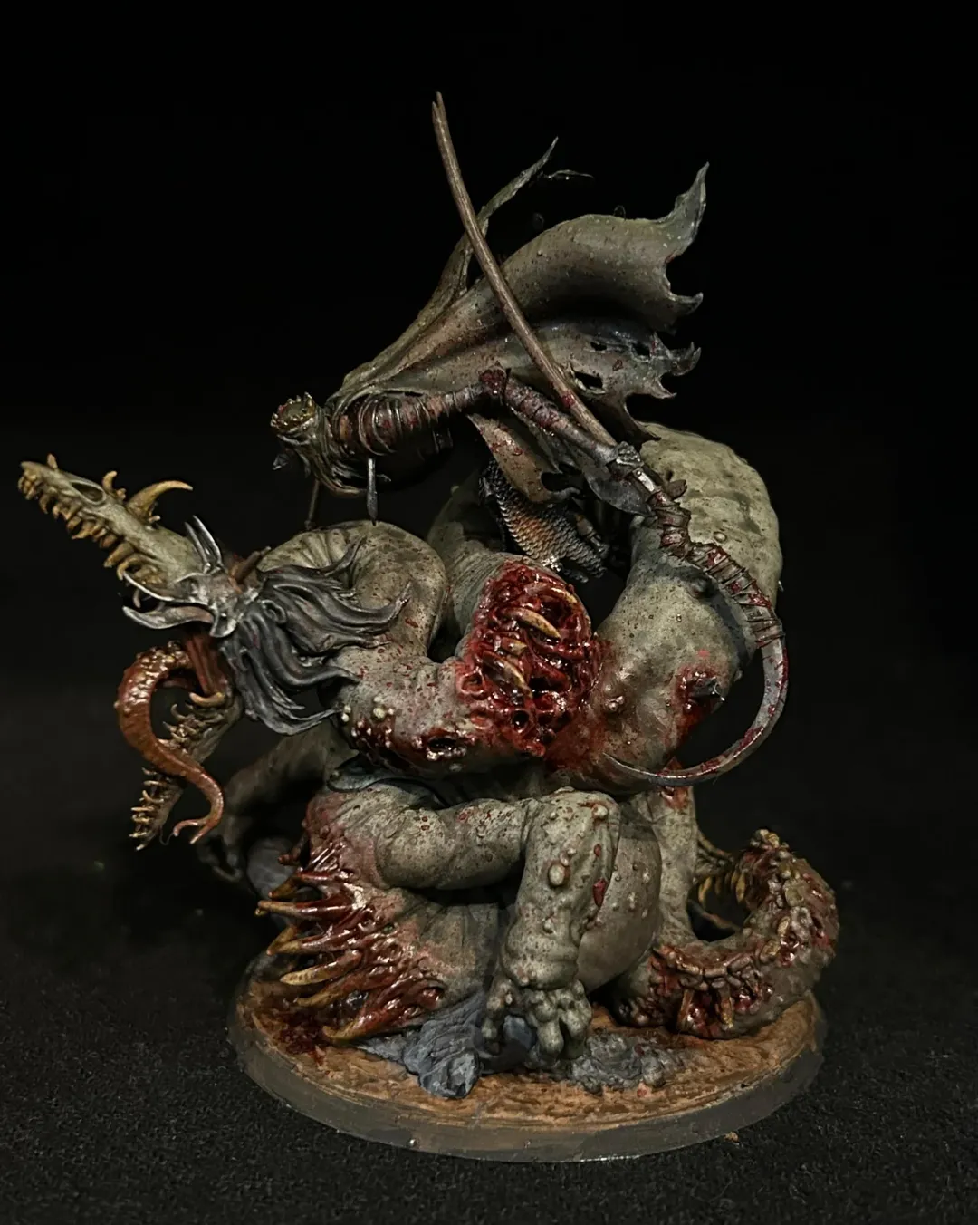 Hand-painted wyrm miniature