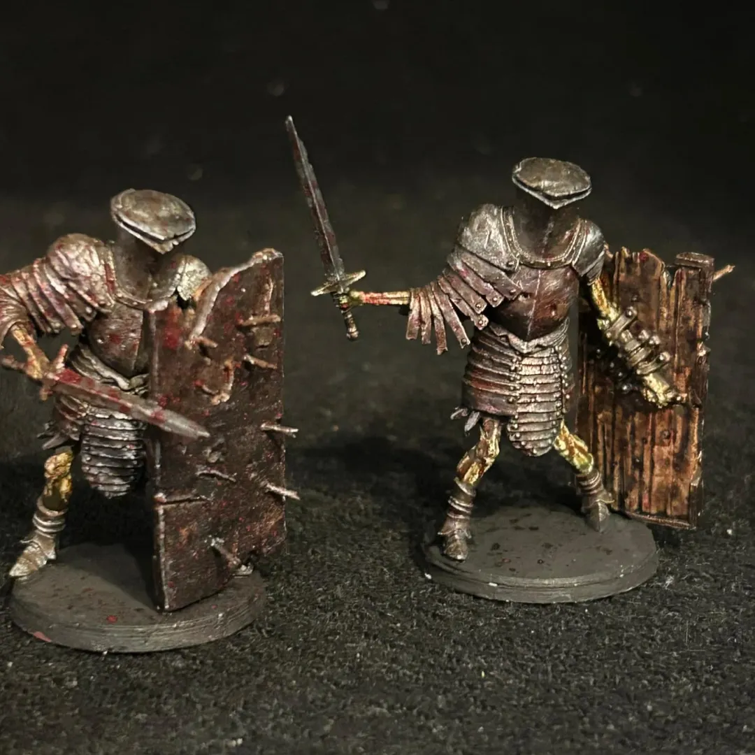 Hand-painted zombie miniature